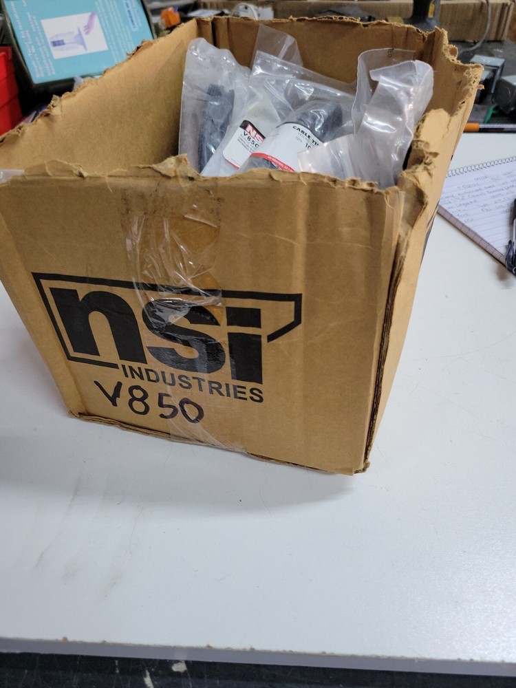 1) New! NSi Hook & Loop 8" 10ct V850 Cable Ties