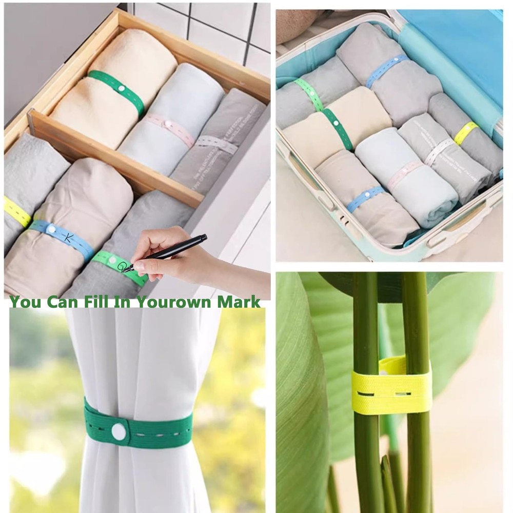 24 PCS Bed Sheet Organizer Bands Elastic Closet Organization Adjustable Sheet...