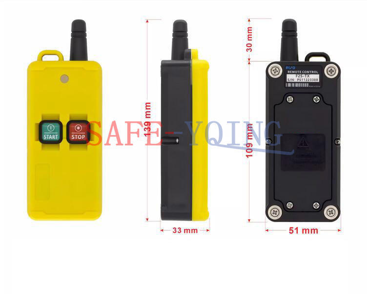 1PCS NEW PISO F2S Wireless Remote Control 1 Transmitter & 1 Receiver