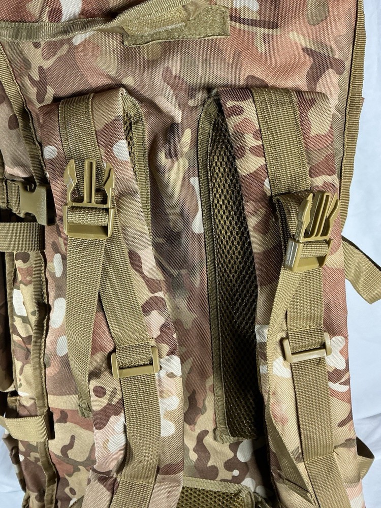 XL Camo Tactical Backpack With Rifle Storage Pouch