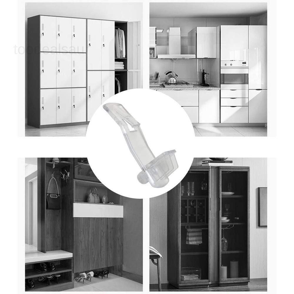 Shelf Support Peg 20PCS Clear Plastic Locking Shelf Support Pin Clips..