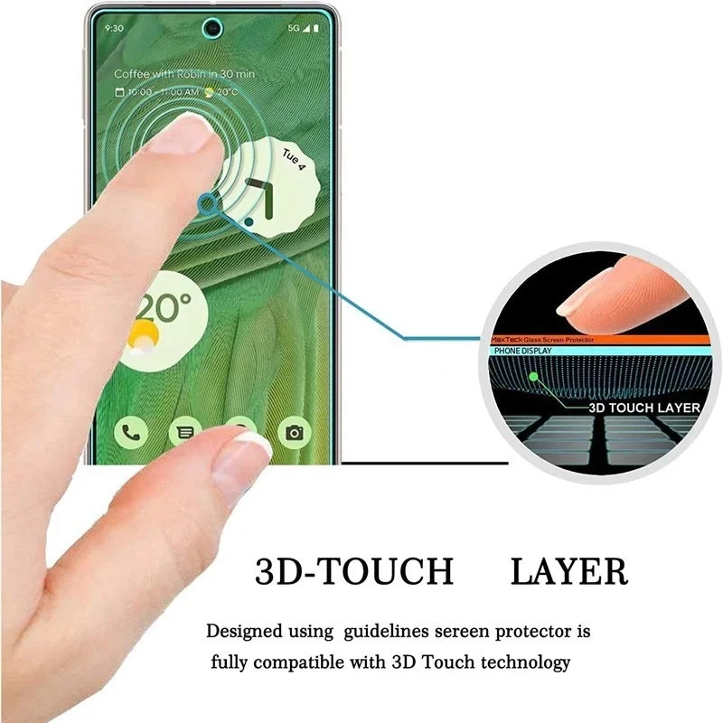 4 Pack Full Cover Tempered Glass Screen Protector For Google Pixel