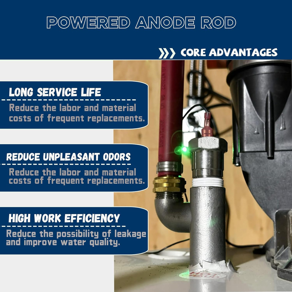 Powered Anode Rod, Electric Anode Rod, Powered Anode Rod for Water Heater, Redu