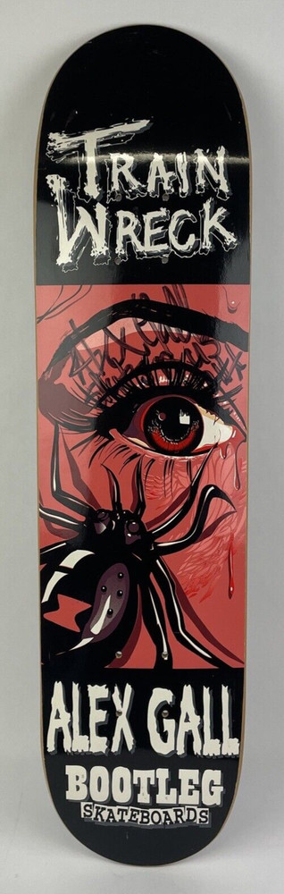 Baker BOOTLEG Skateboards Deck Alex Gall Train Wreck Deck Signed Autographed