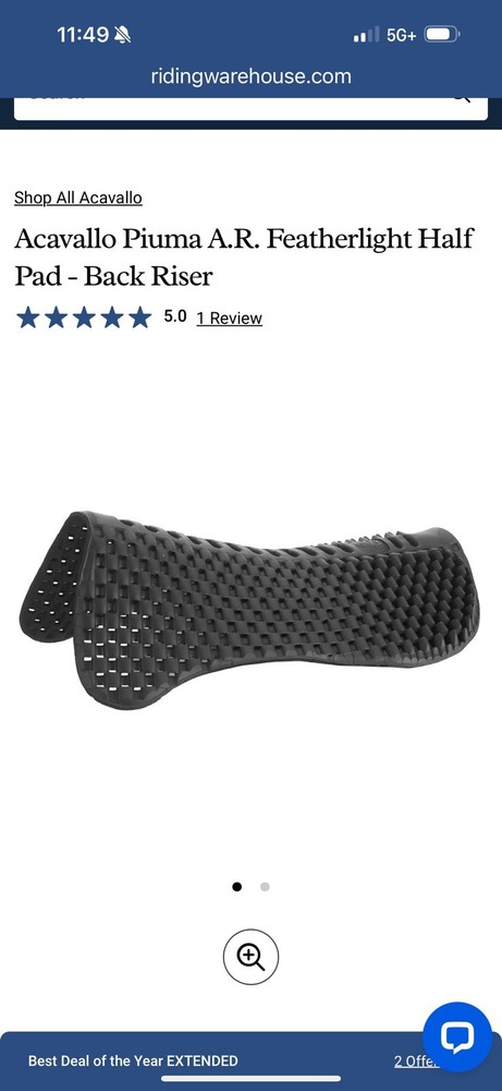 Acavallo Piuma AR Pad w/ Rear Riser