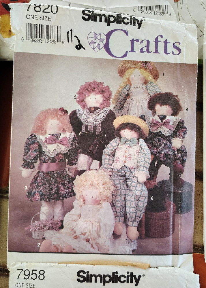 Vintage Set Of 10 Doll Clothes Patterns