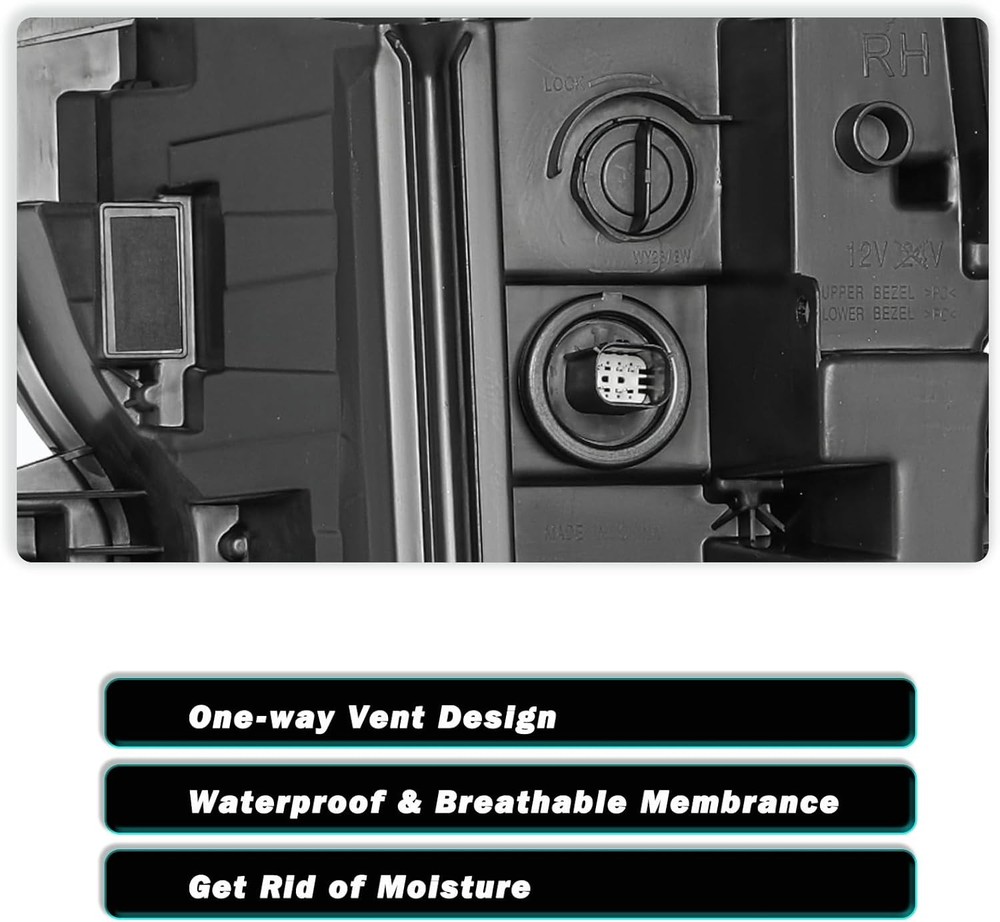 Halogen Headlight For 2024-2025 Chevrolet Silverado 2500HD Driver Side Black