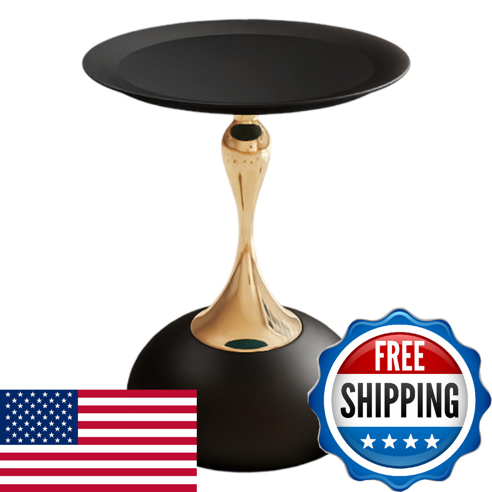 Metal Round End Table,Modern Pedestal Table,Corner Drink Tables,Accent Side Tabl