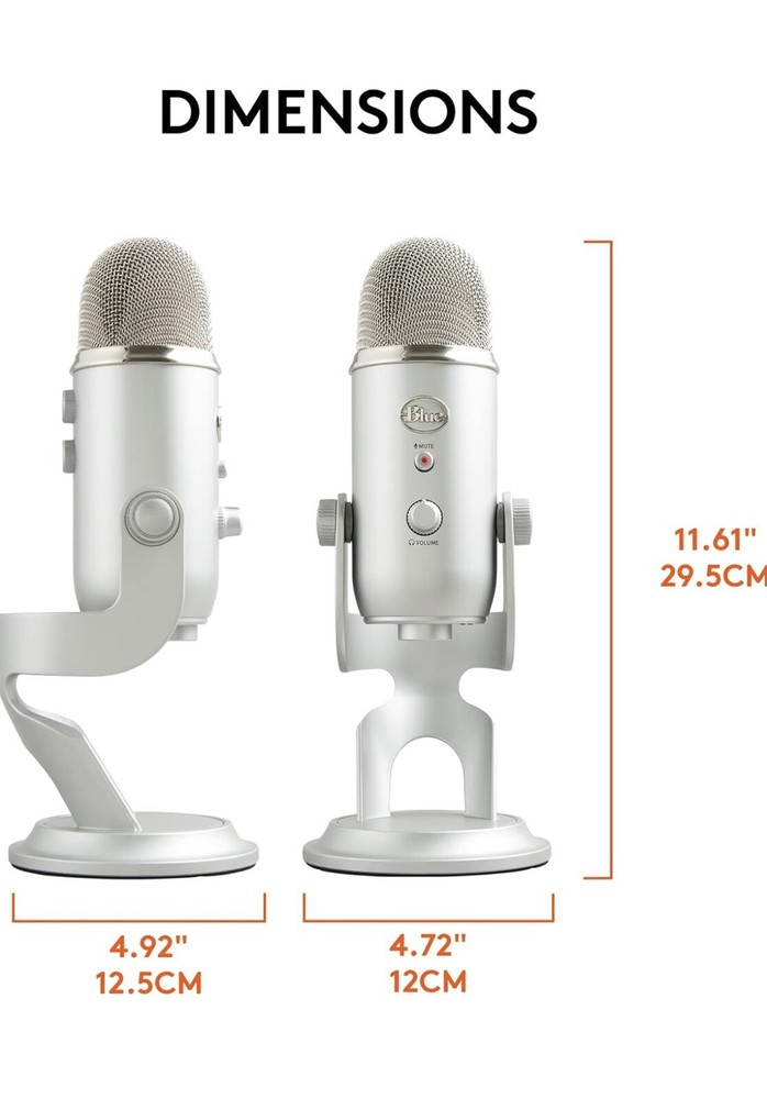 Logitech for Creators Blue Yeti Premium USB Microphone*open Box