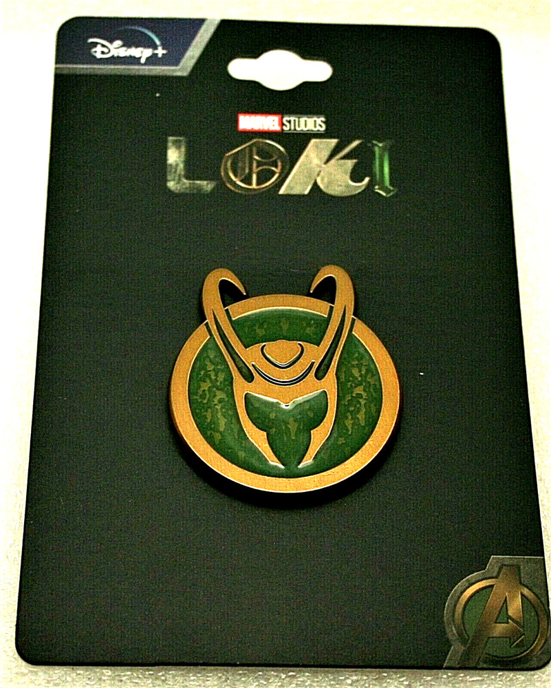 Disney Studios Loki Helmet Logo Marvel Comics Hat Lapel Pin New NOS MIP