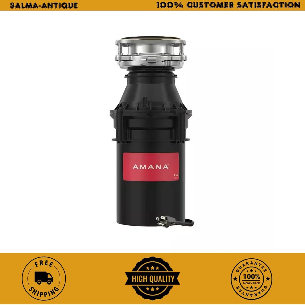 Amana A33-W-C 1/3 HP Continuous Feed Garbage Disposal w/ Cord