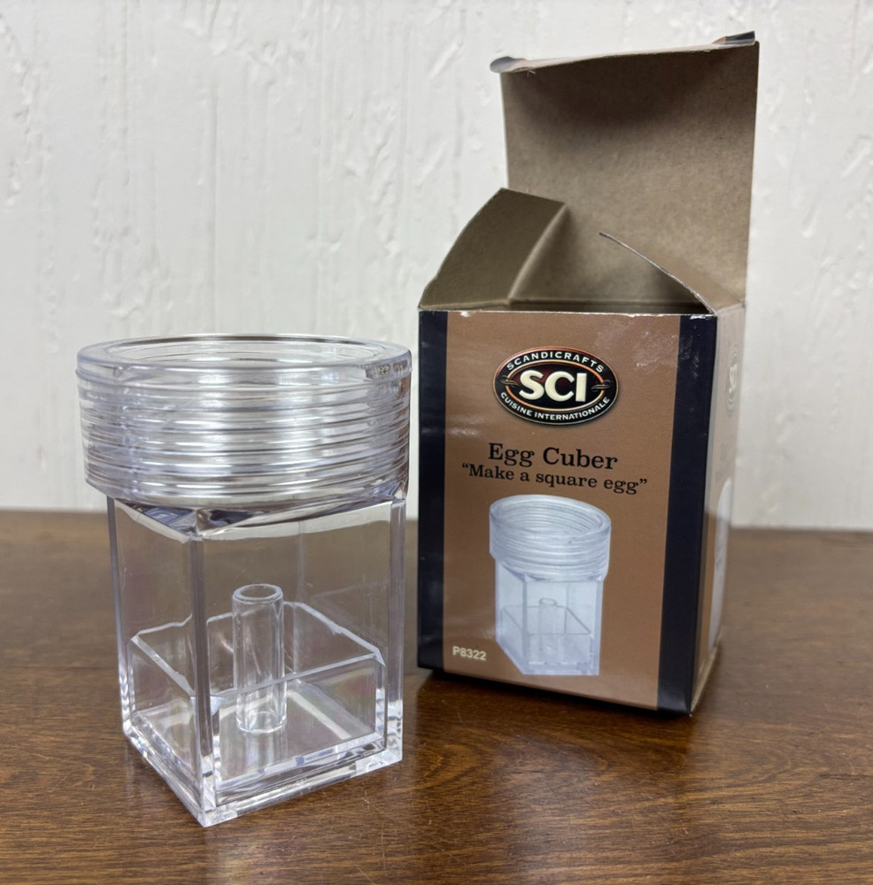 SCI Scandicrafts Cuisine Egg Cuber Kitchen Tool P8322 "Make A Square Egg" Boxed