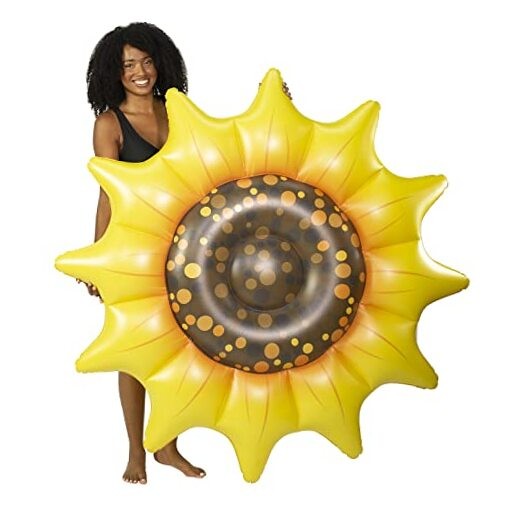 Giant Inflatable Sunflower Pool Float – 68" Extra-Large Island Raft for