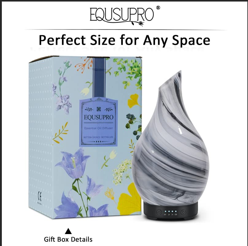 Essential Oil Diffuser Aromatherapy 1 Count (Pack of 1), Grey Wave-120ml
