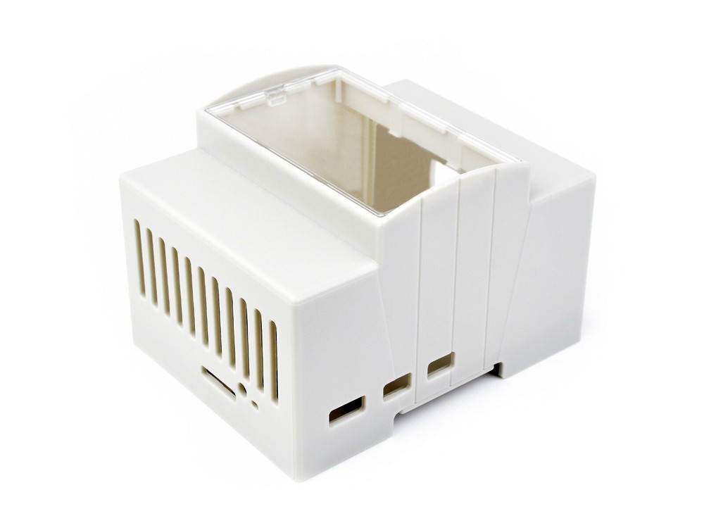 Waveshare DIN Rail ABS Case for Raspberry Pi 5 large Inner Space Injection