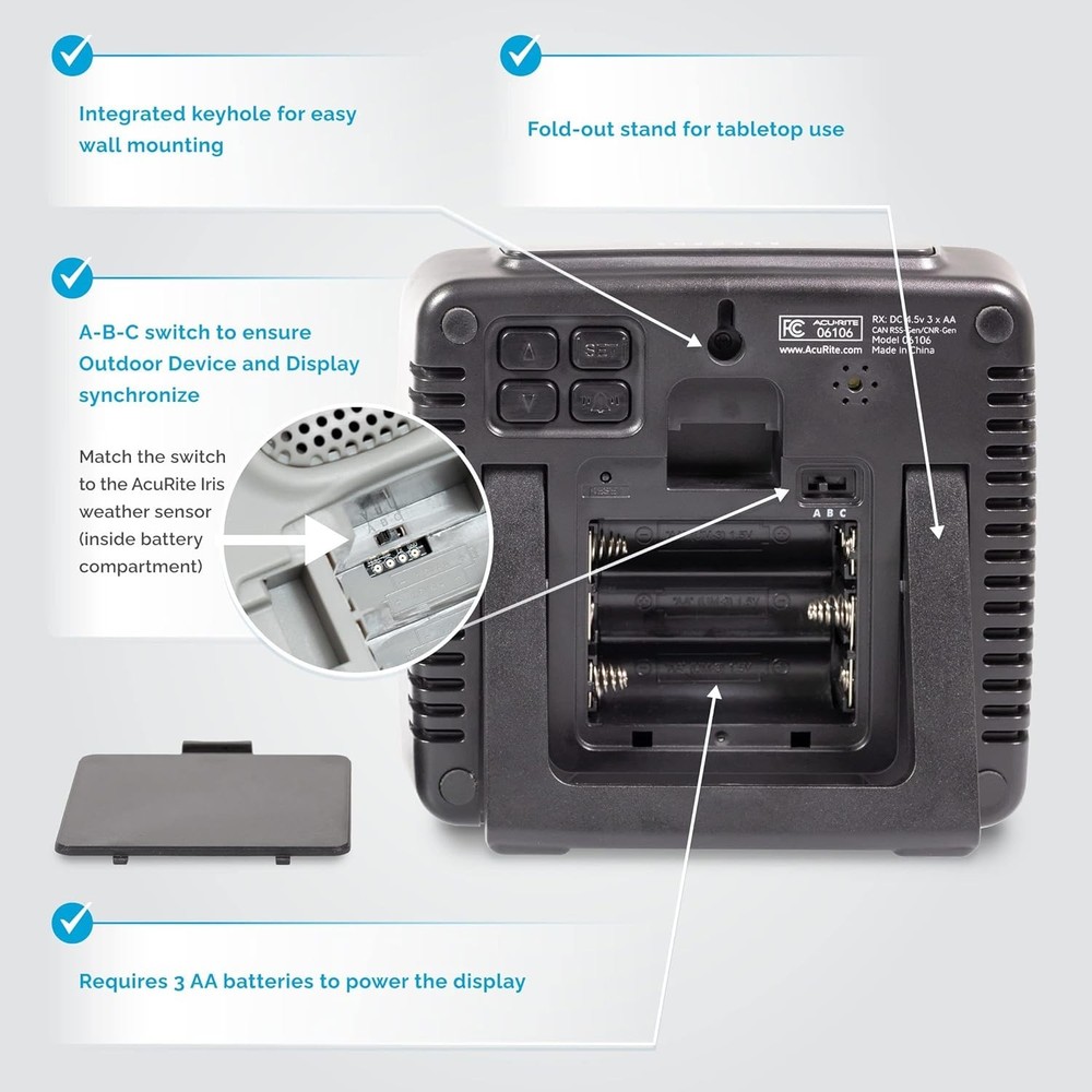 Sleek Iris Weather Station: Real-Time Forecasts & Multi-Feature Wireless Display