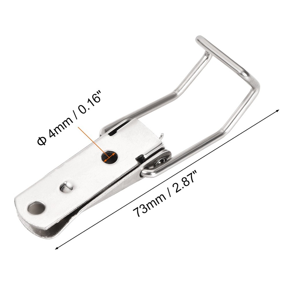 4 Pcs 2.87" Iron Spring Load Toggle Latch Catch Clamp Clip for Trunk Case Box