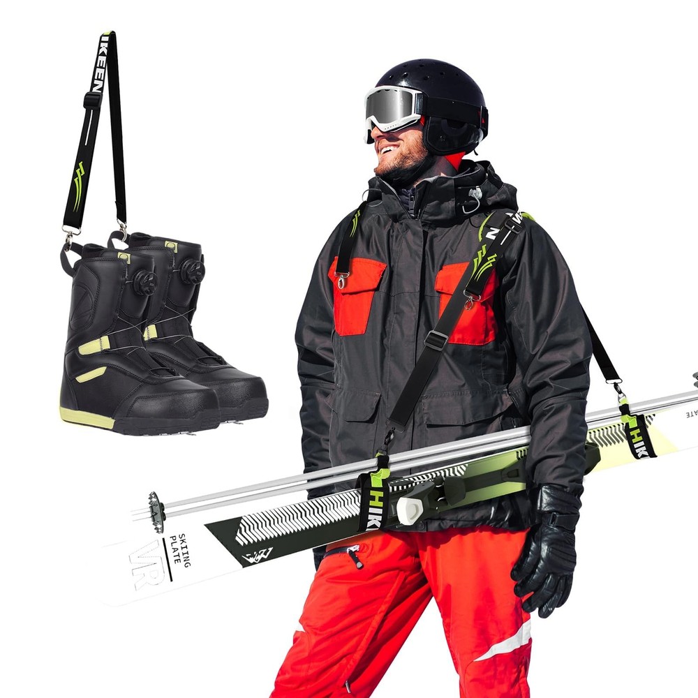 2 Sets Ski Strap, Pole and Boot Ski Carrier Strap for Easy Transportation of ...
