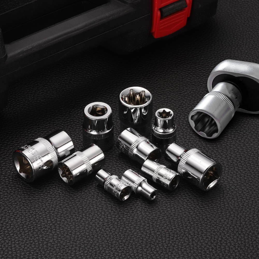 2pcs E-Torx Socket 1/2" Drive E16 External Torx Deep Socket 1.5" Star Sockets