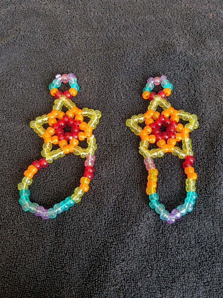 Kandi Glove Handmade Star Rainbow