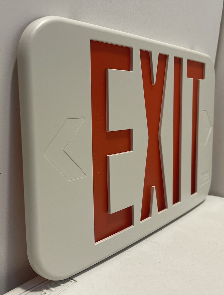 Exit Sign Lithonia Lighting Replacement Face Panel RED LETTERS 12"x8"