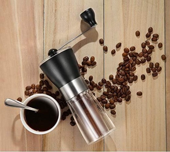 Manual Coffee Grinder - Portable Ceramic Burr Grinder for Smooth Brews