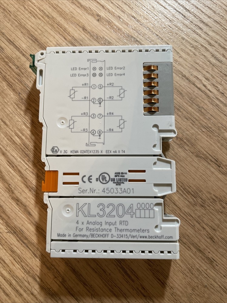 BECKHOFF - KL3204 - 4-CHANNEL PT100 RTD INPUT TERMINAL
