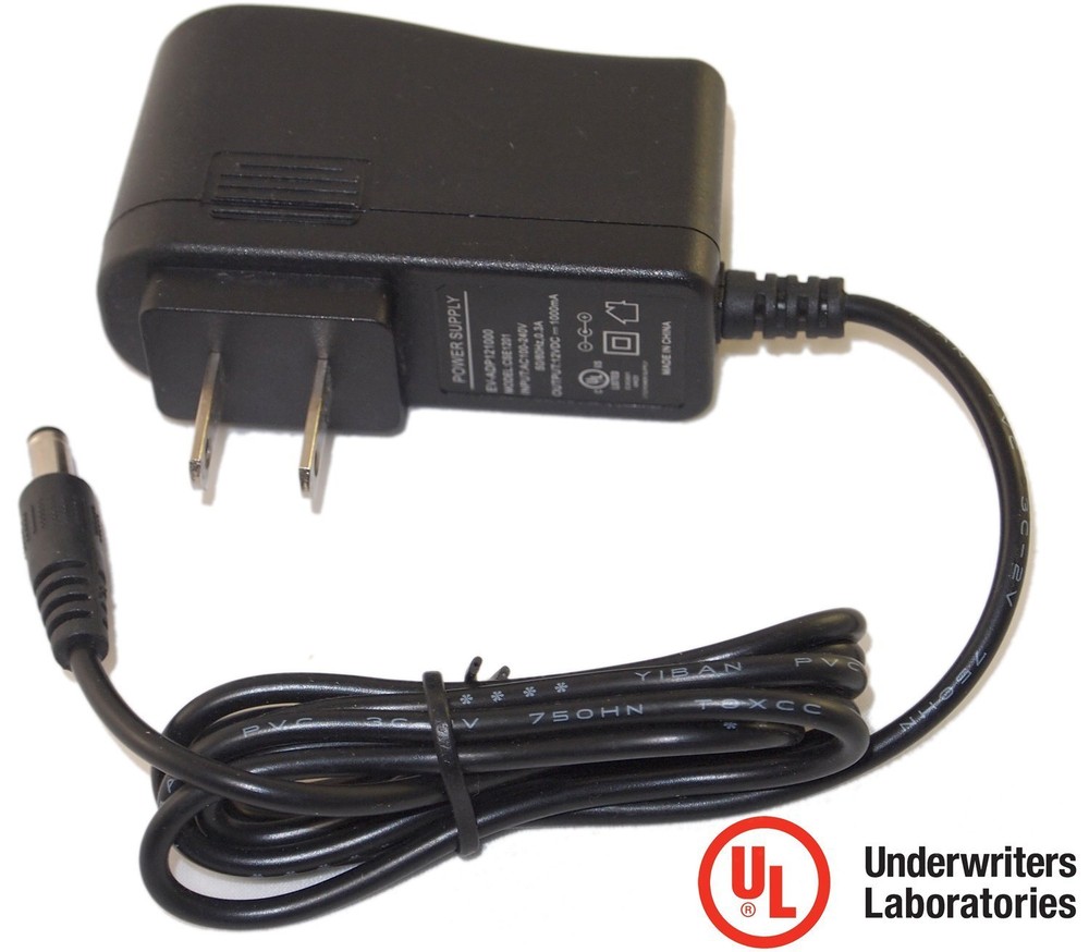 UL Listed 12V DC 1Amp Power Supply Switch Adapter CCTV Security System Camera x2