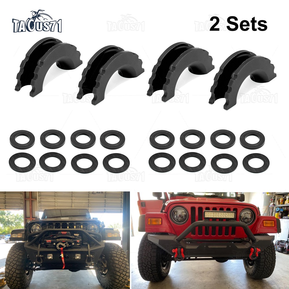 3/4" D Ring Shackles Isolators Washers Kit with 7/8" Locking Pin Off-Road 2 Sets