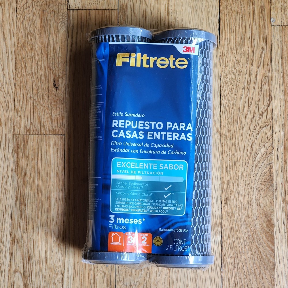 3M Filtrete 3WH-STDCW-F02 Sump Style Whole House Water Filter Cartridges 2 Pack