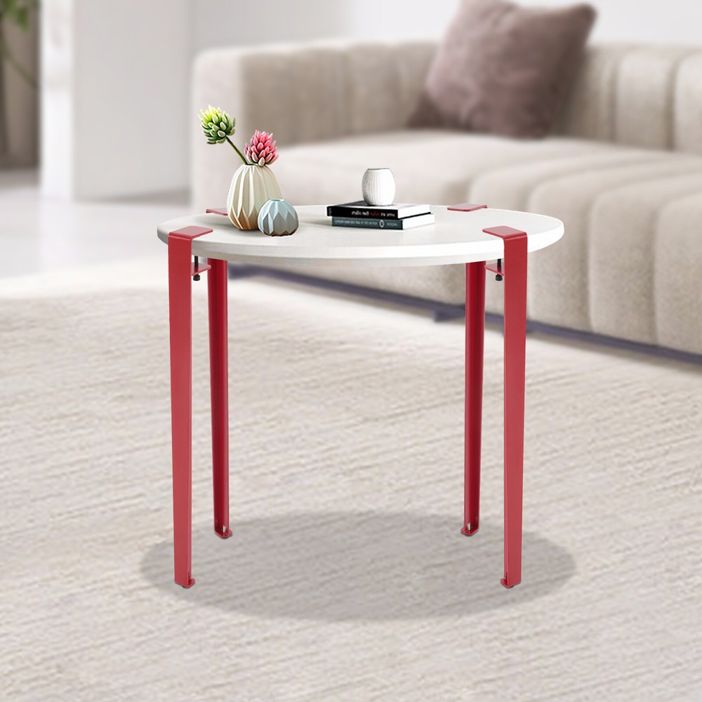 4pcs Adjustable Table Legs, Table Clamp Legs, Iron F-shaped Table Legs Red