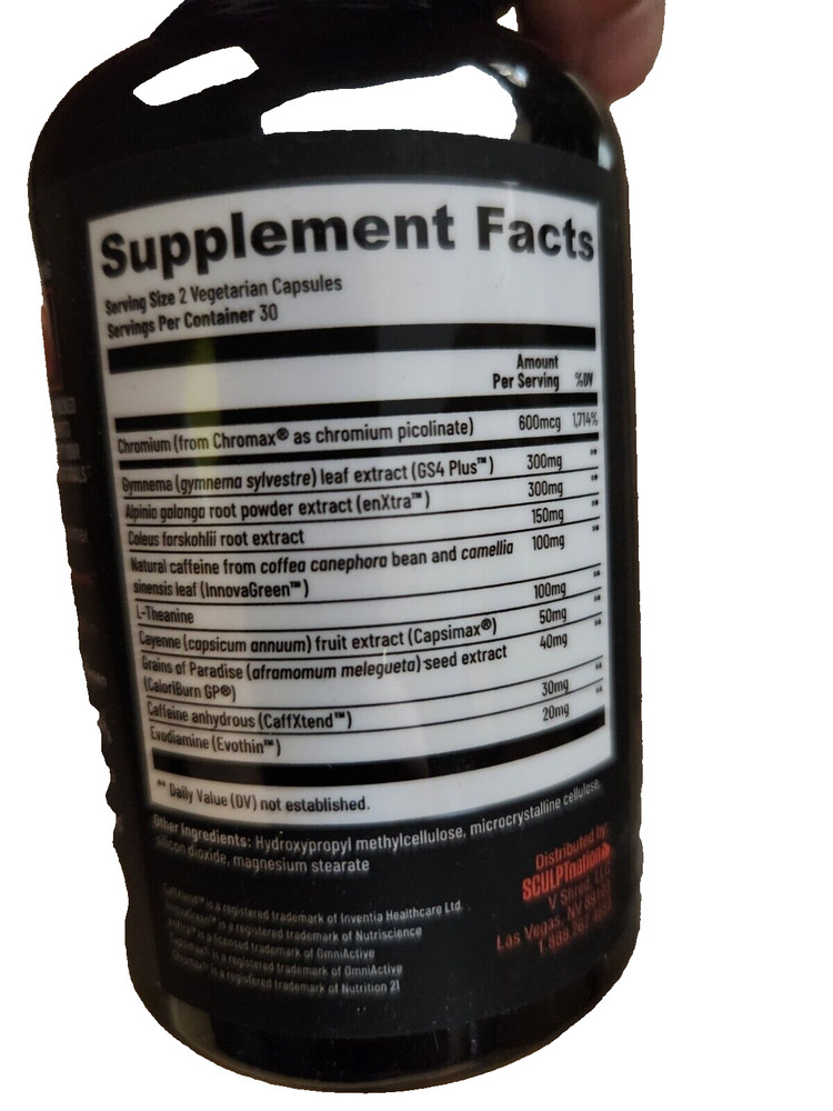 SCULPTnation BURN am EVOLVED 2.0 - 60 capsules - exp 2026