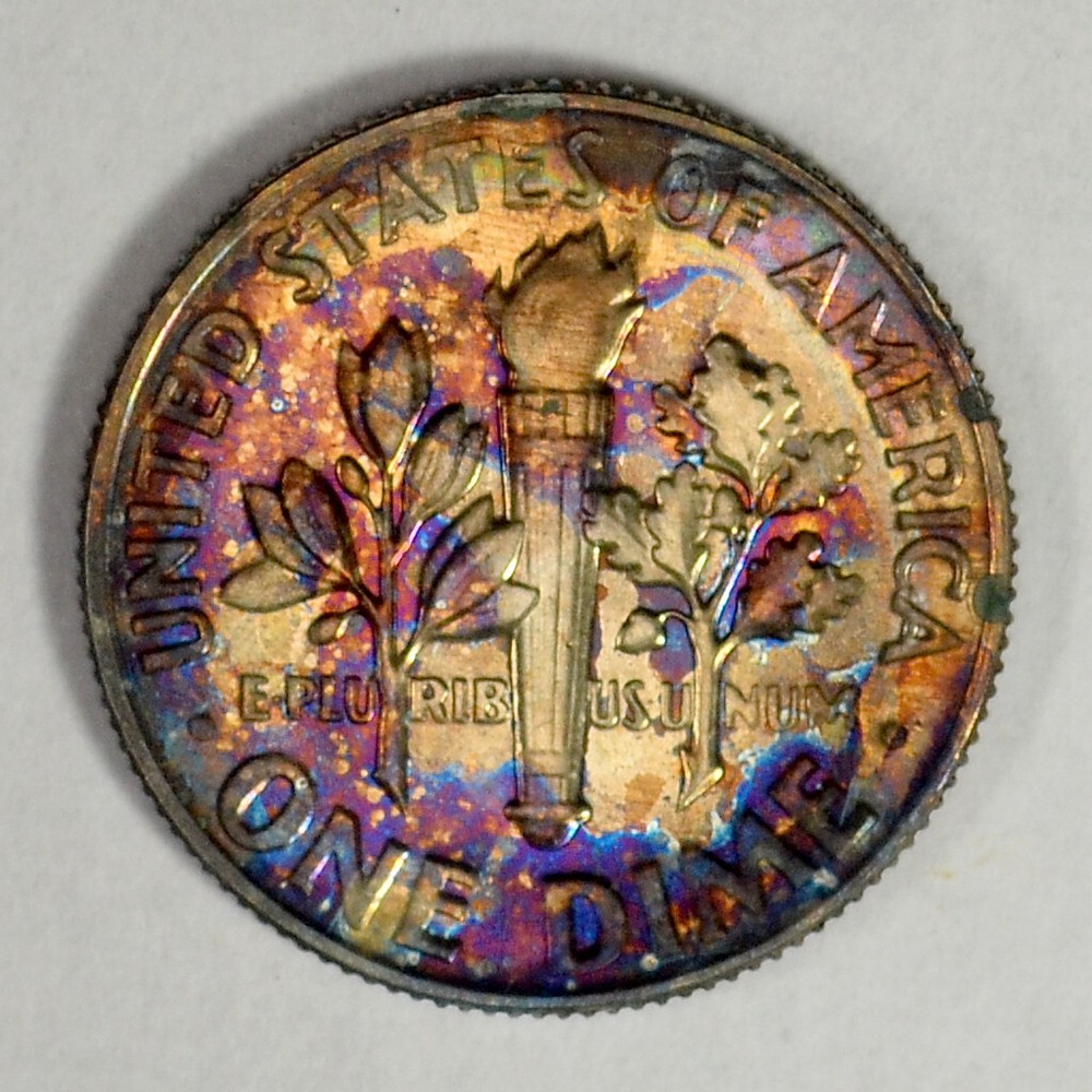 1966 SMS 10C Roosevelt Dime Questionable Toning