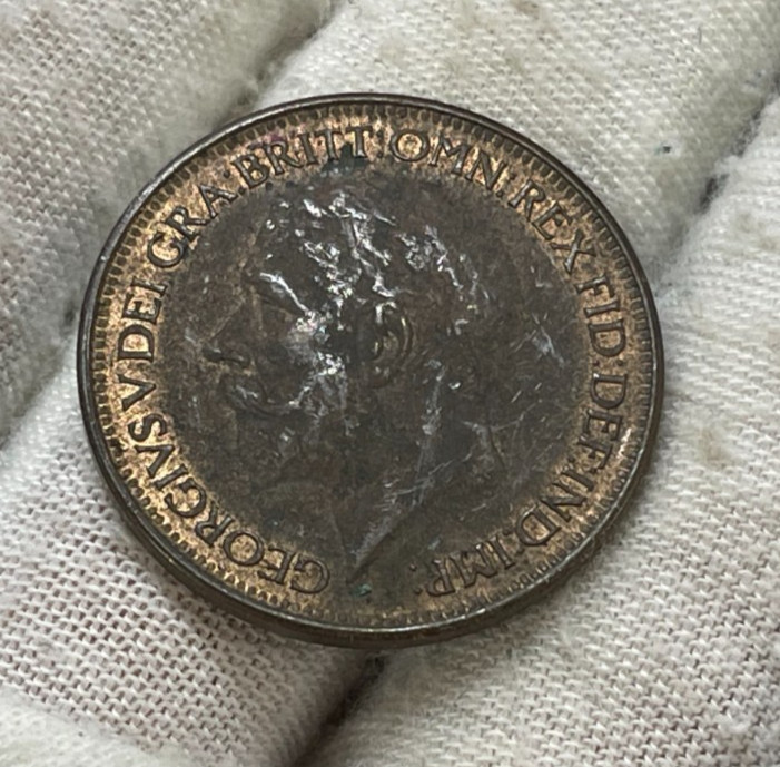 1926 Great Britain Half Penny Coin High Grade