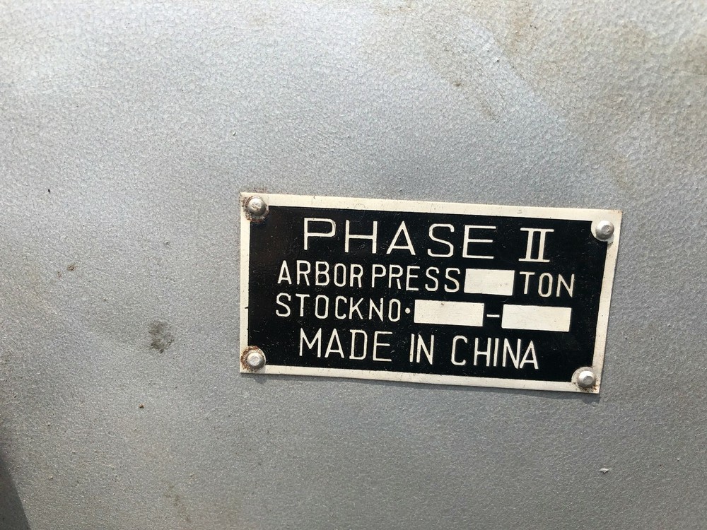 MACHINIST TOOLS LATHE MILL LARGE Phase II Arbor Press BsmnT