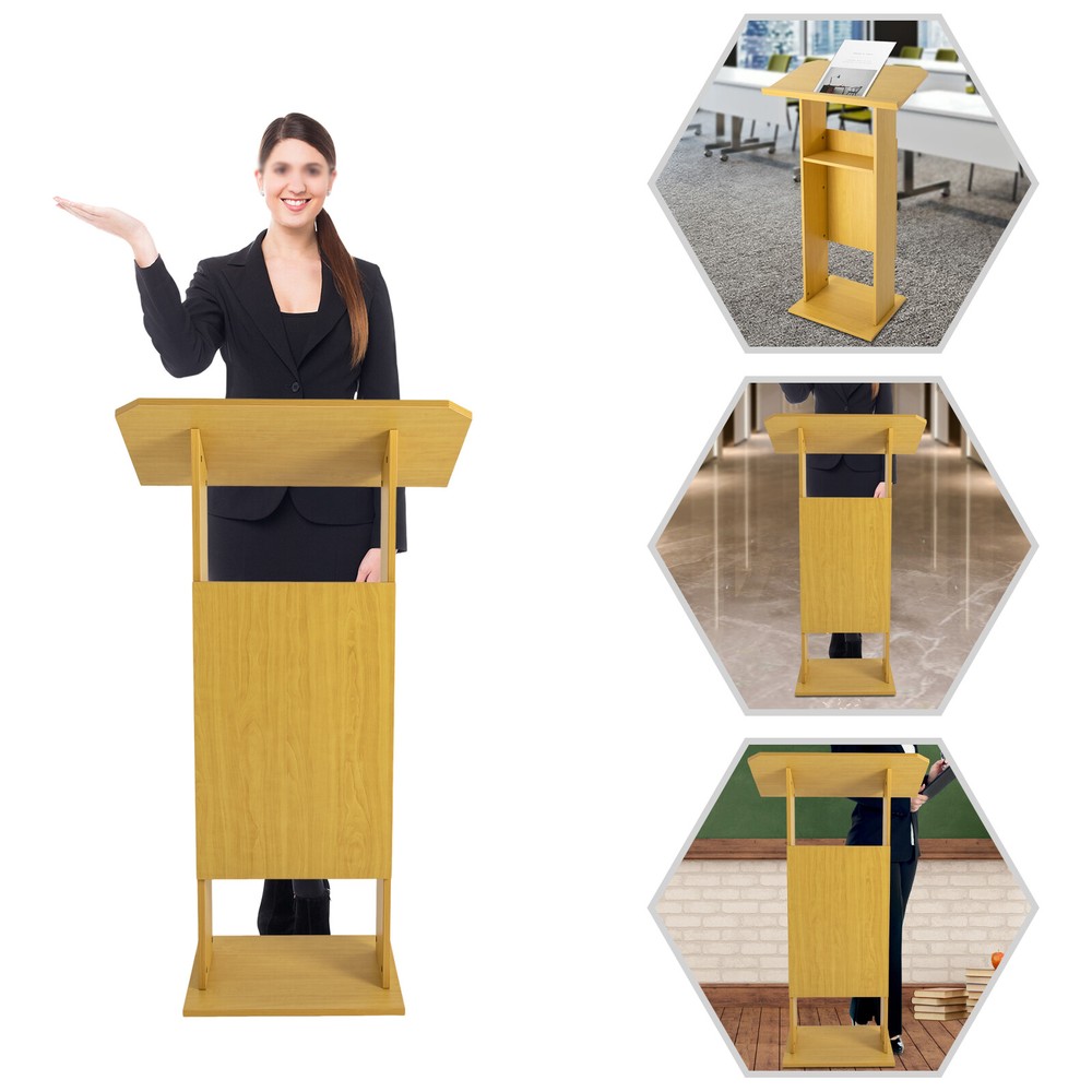 47.7" Conference Presentation Stand with Wheels - Sturdy & Versatile