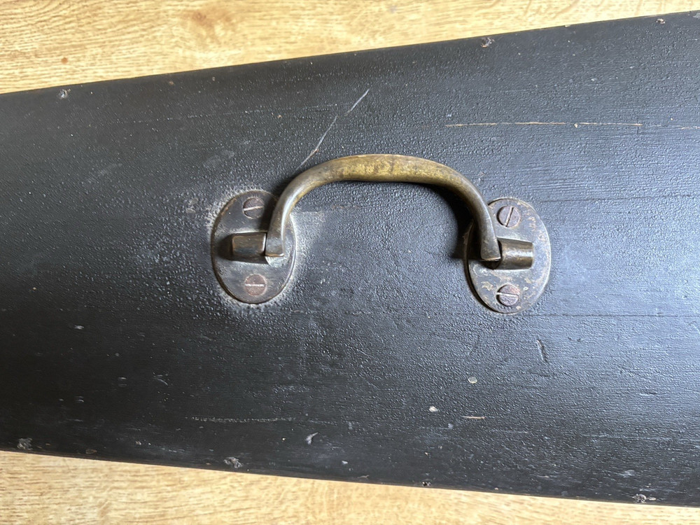 Antique 19th C. Violin Case By Edward Withers, Ebonised, Brass Handle