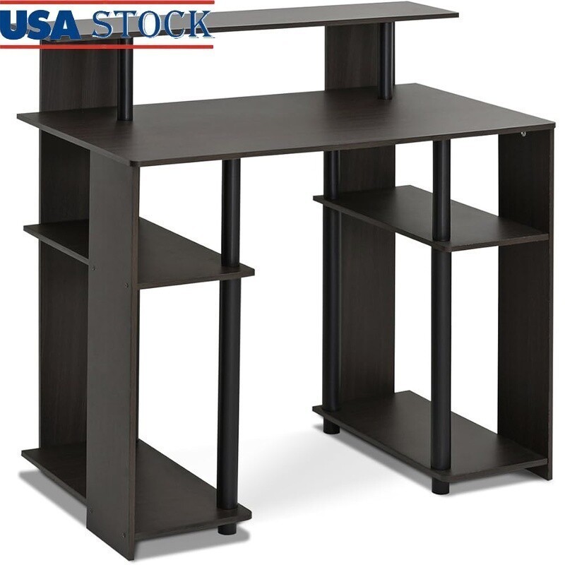Compact Computer Desk Sturdy Lightweight Easy Assembly Home Office Study Durable