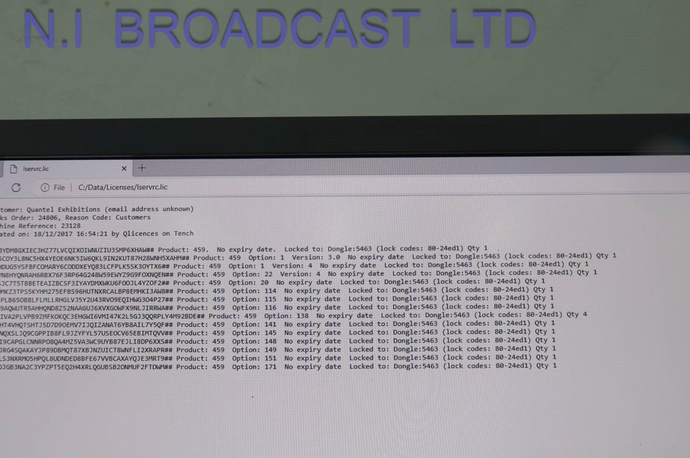 Grass Valley Quantel Rio 4K grading system with 86Tb raid arrays and more Softw