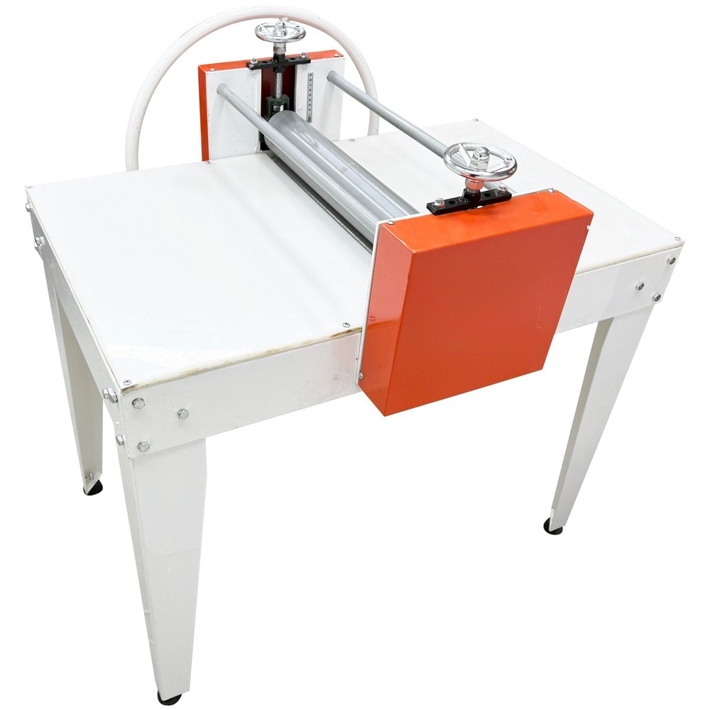 Dual Roller Ceramic Clay Slab Roller Machine with Large Handwheel & Scale Ruler