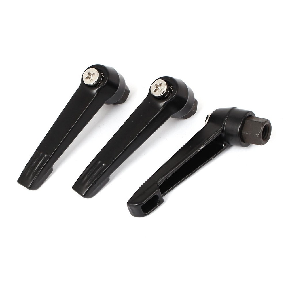 M8 Female Thread Clamping Lever Adjustable Handle Grip 3pcs