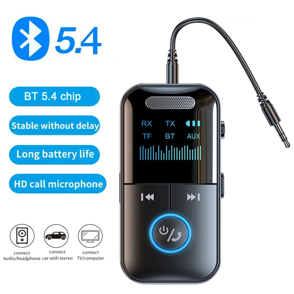 4-IN-1 Bluetooth 5.4 Receiver & Transmitter Wireless 3.5mm Aux Audio Adapter