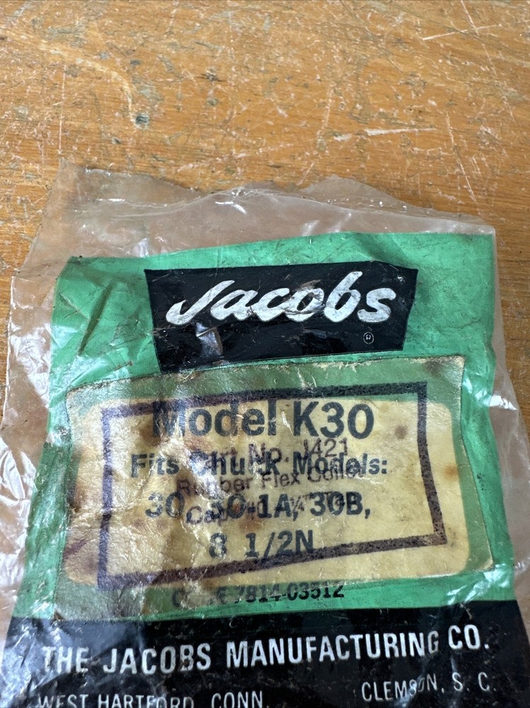Jacobs Rubber Flex Collet K30 1421 New Unused