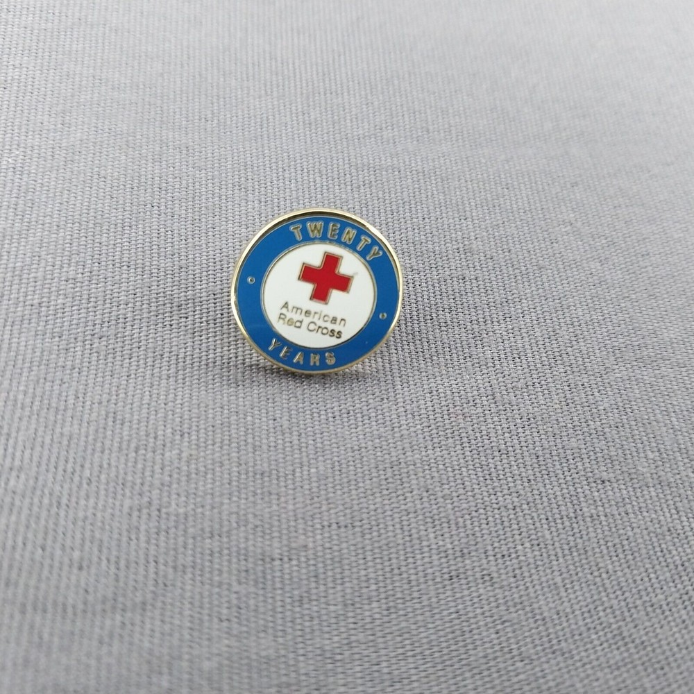 American Red Cross 20 Years Lapel Hat Jacket Pin