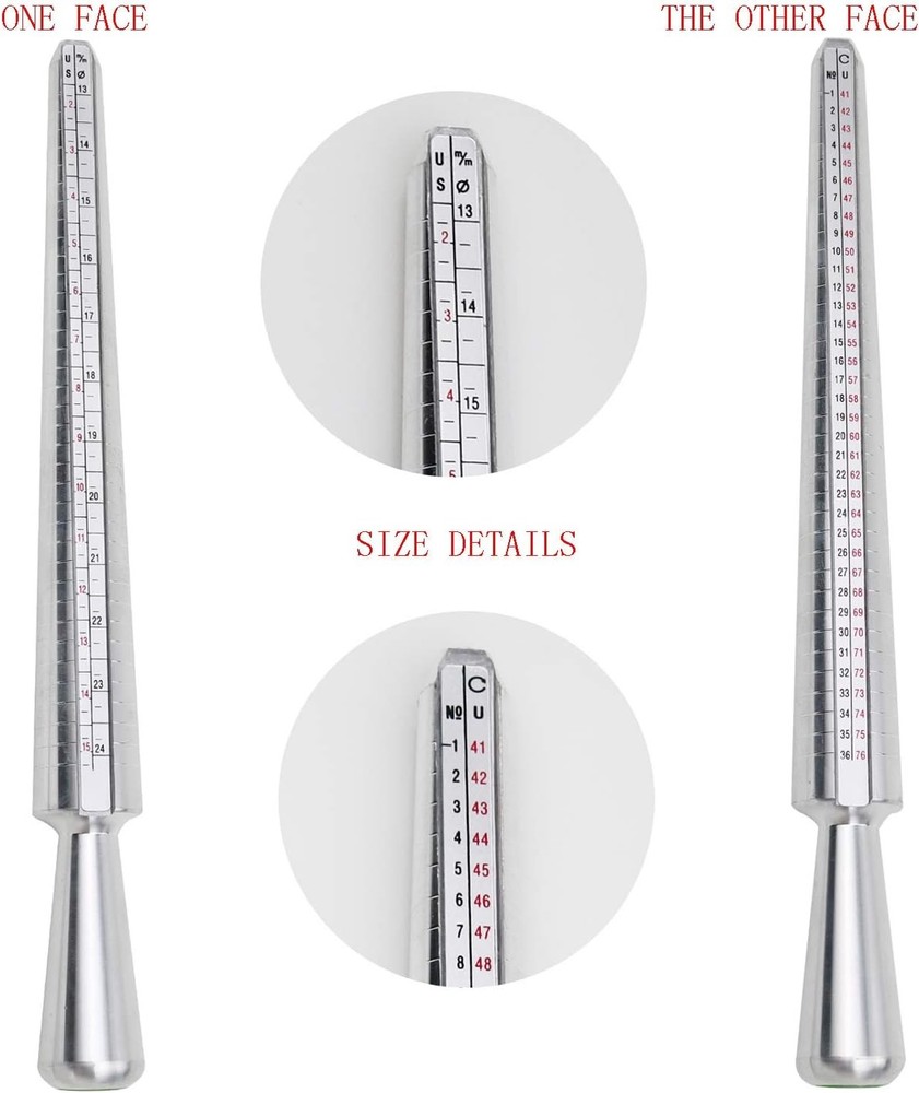 NIUPIKA Ring Sizer Measuring Tool Mandrel Measurer Sizing Kit...