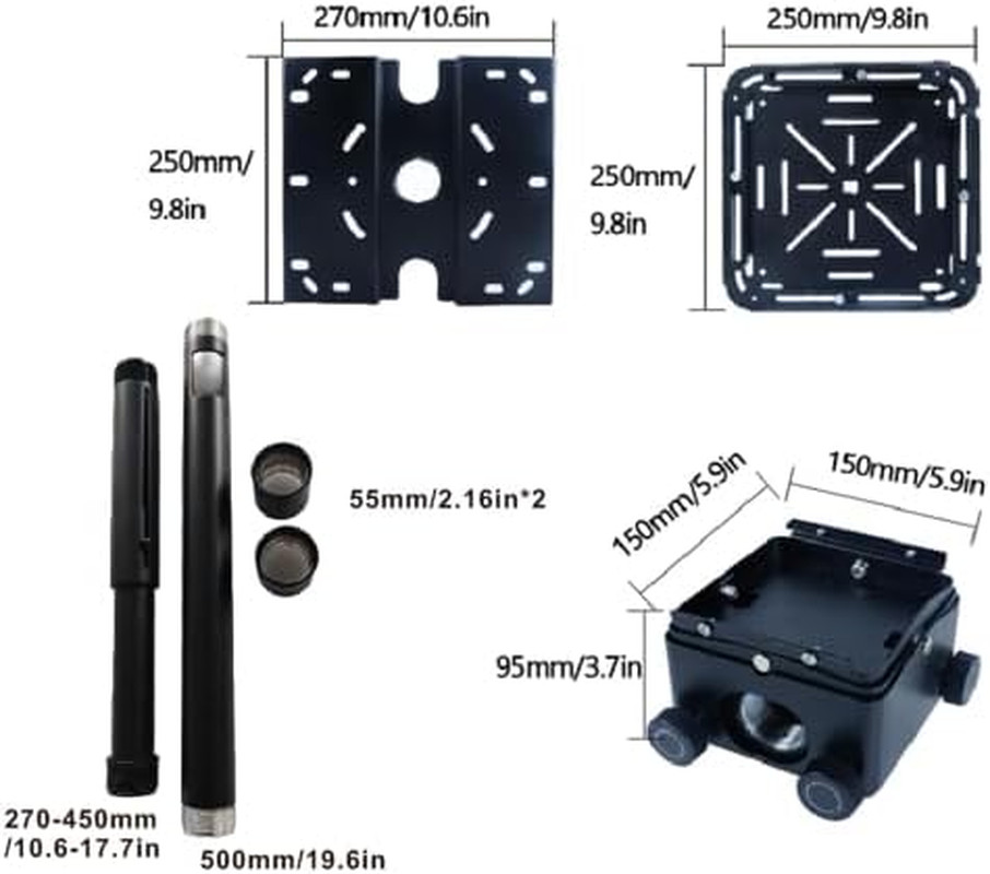 ,Projector Celling Mount with Universal Mounting Plate-Ht30-Blk,Mounting Type: V