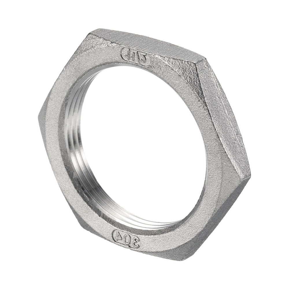 2Pcs Cast Pipe Fitting Hex Locknut Nut 1 1/2" Female Thread DN40