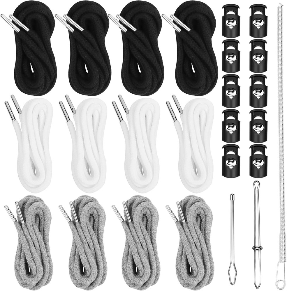 MiniRed Replacement Drawstring Cords 57" with Threading Tools 12 Pack