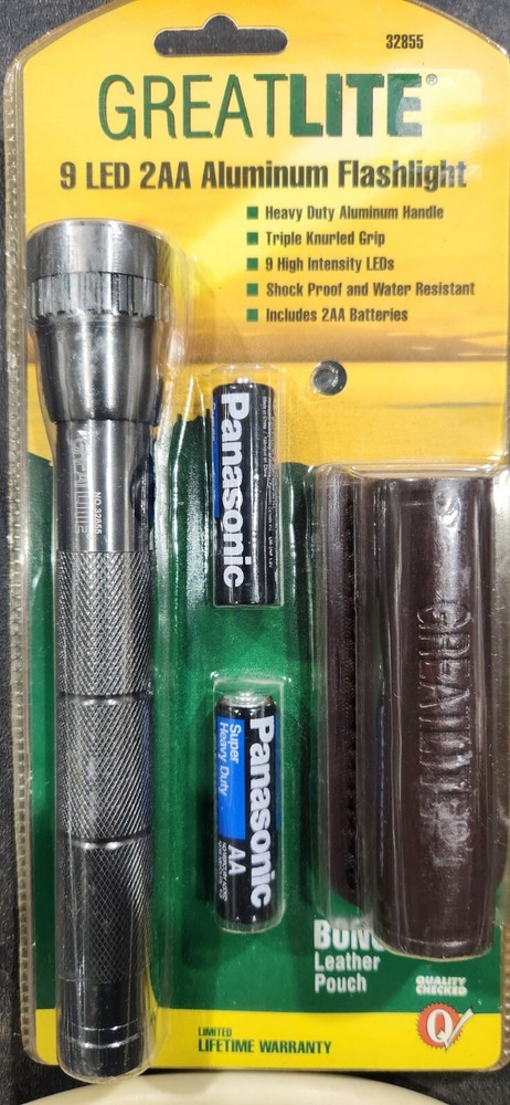 Greatlite 12 Lumens 9 LED Flashlight w/ Pouch 32855