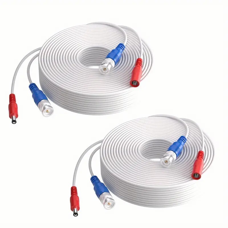 2pc 30m BNC DC POWER EXTENSION CABLE CCTV CABLE CAMERA VIDEO SECURITY DATA LEAD